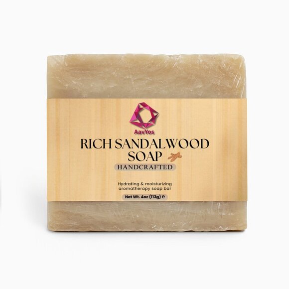 AavYos Luxurious Rich Sandalwood Soap - Picture 1 of 4